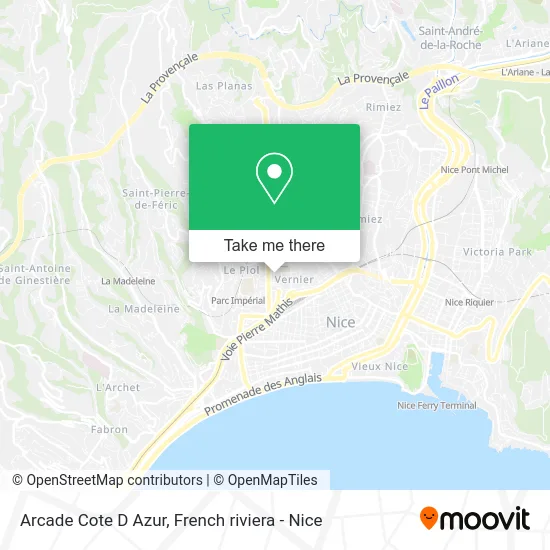 Arcade Cote D Azur map