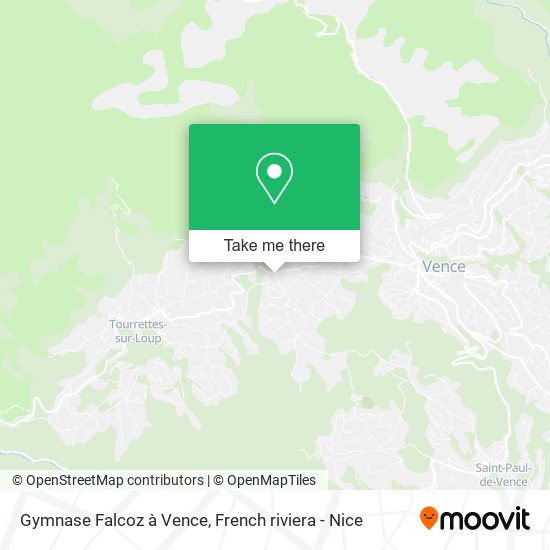 Gymnase Falcoz à Vence map