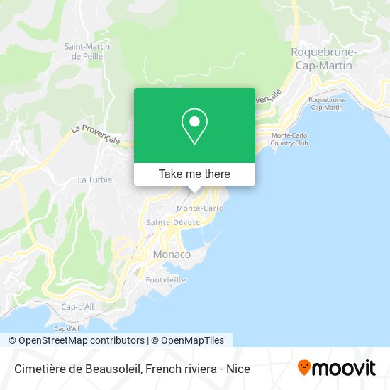 Mapa Cimetière de Beausoleil