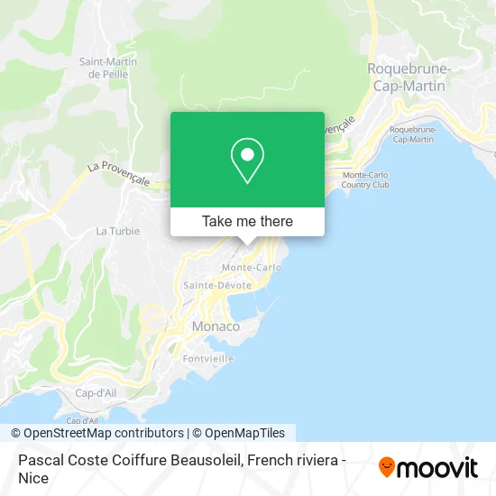 Pascal Coste Coiffure Beausoleil map