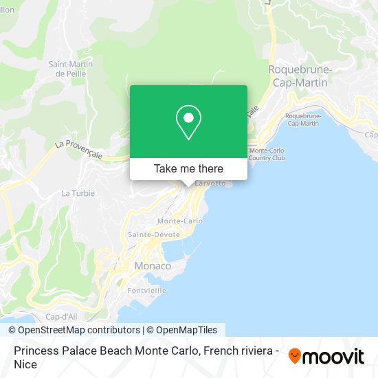 Princess Palace Beach Monte Carlo map