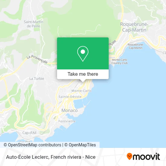 Auto-École Leclerc map