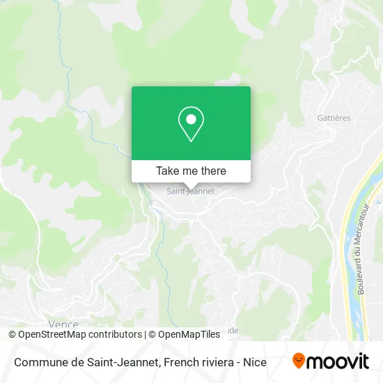 Commune de Saint-Jeannet map