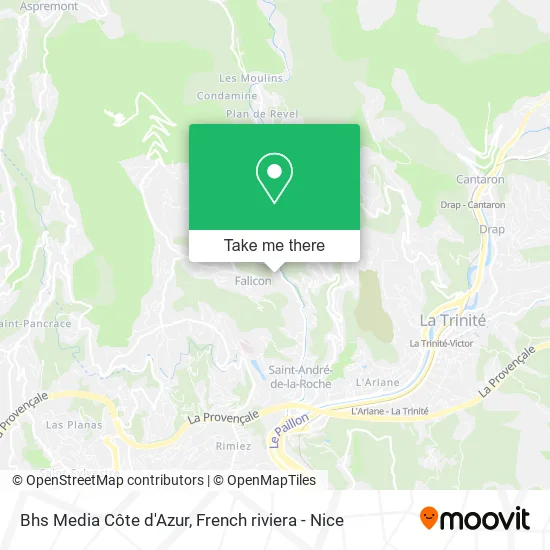 Bhs Media Côte d'Azur map