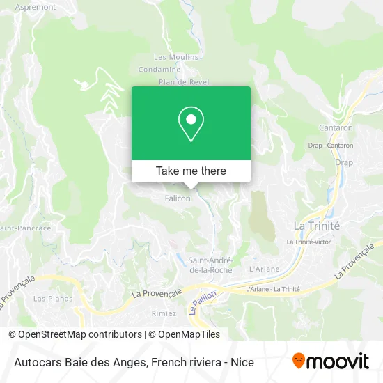 Autocars Baie des Anges map