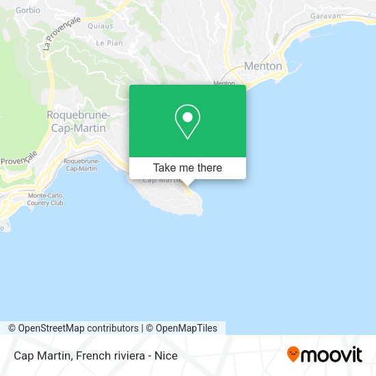 Cap Martin map