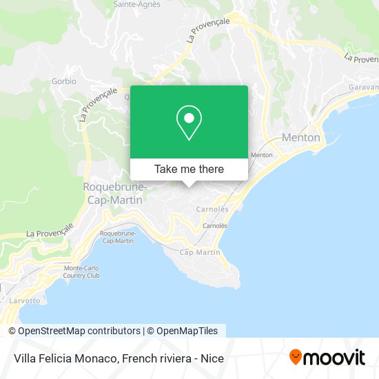 Villa Felicia Monaco map