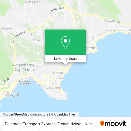 Paiement Transport Express map