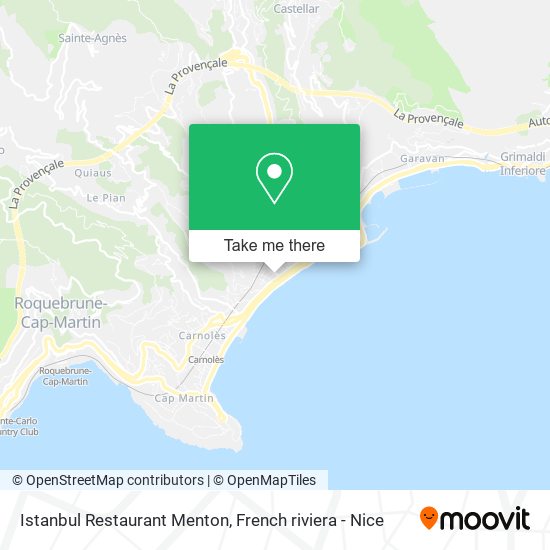 Istanbul Restaurant Menton map