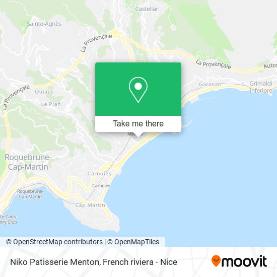 Mapa Niko Patisserie Menton