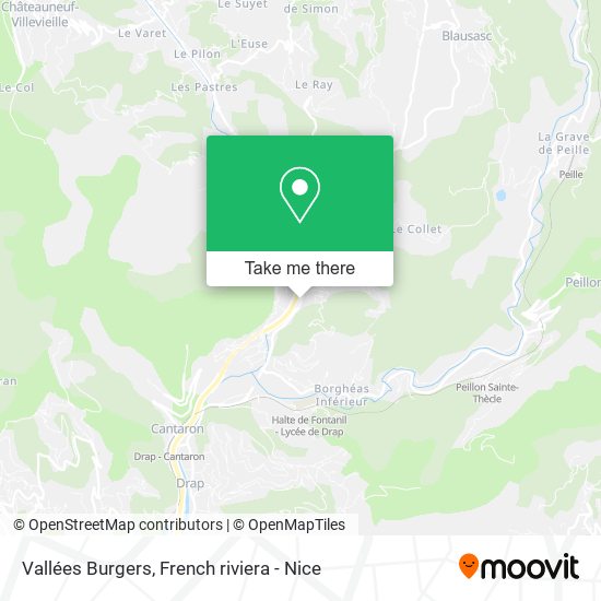 Vallées Burgers map