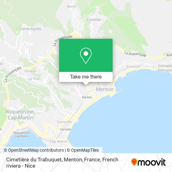Cimetière du Trabuquet, Menton, France map