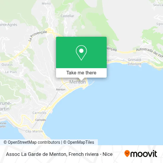 Assoc La Garde de Menton map
