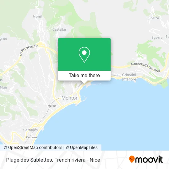 Plage des Sablettes map