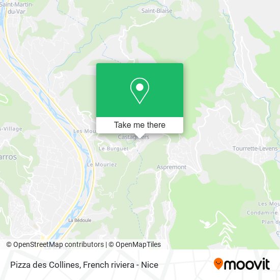 Mapa Pizza des Collines