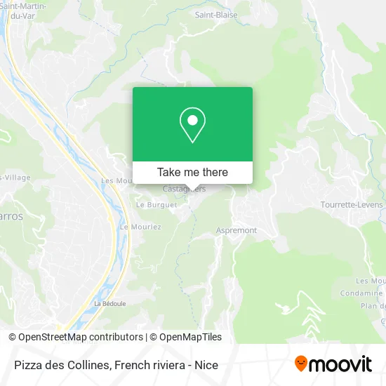 Pizza des Collines map