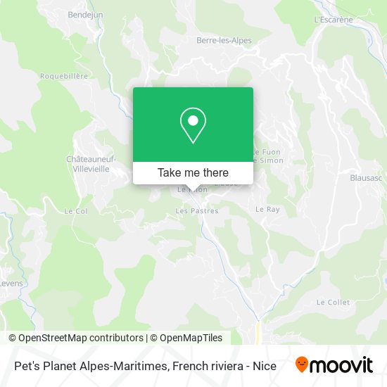 Pet's Planet Alpes-Maritimes map