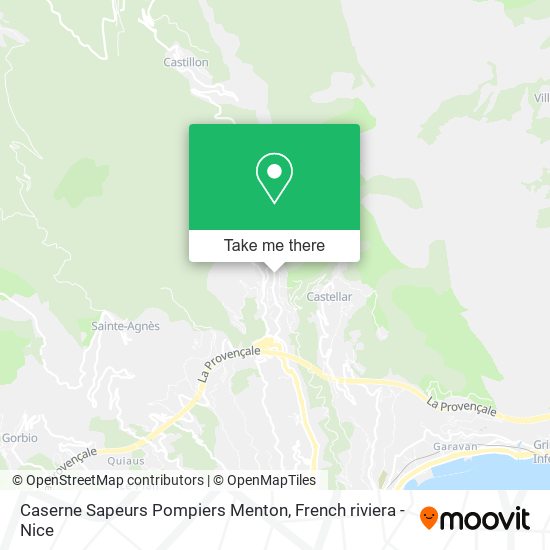 Caserne Sapeurs Pompiers Menton map