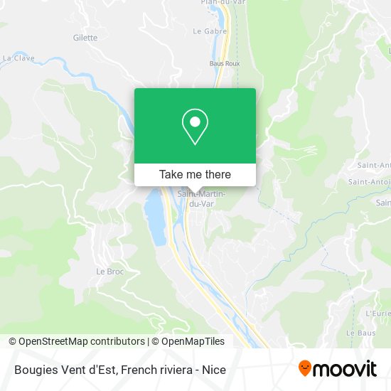 Bougies Vent d'Est map