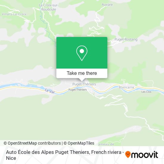 Auto École des Alpes Puget Theniers map