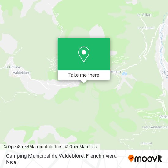 Mapa Camping Municipal de Valdeblore