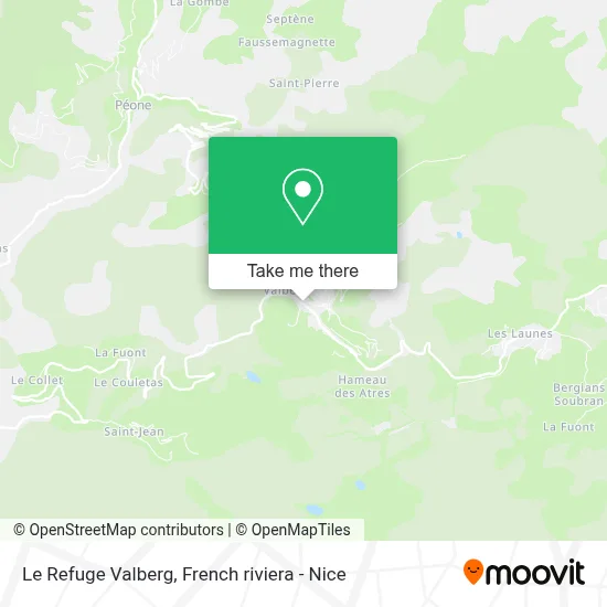 Le Refuge Valberg map
