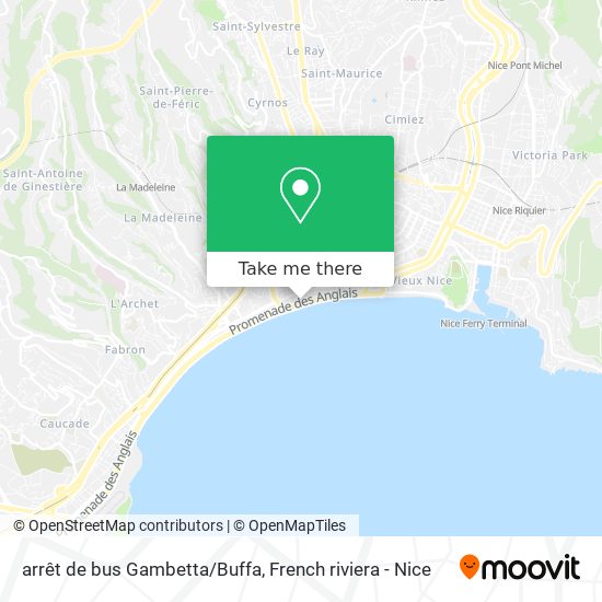 arrêt de bus Gambetta/Buffa map