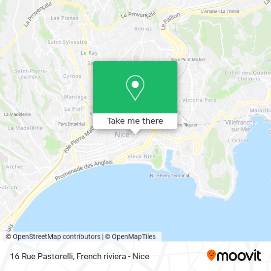 Mapa 16 Rue Pastorelli