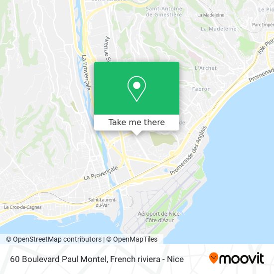 Mapa 60 Boulevard Paul Montel