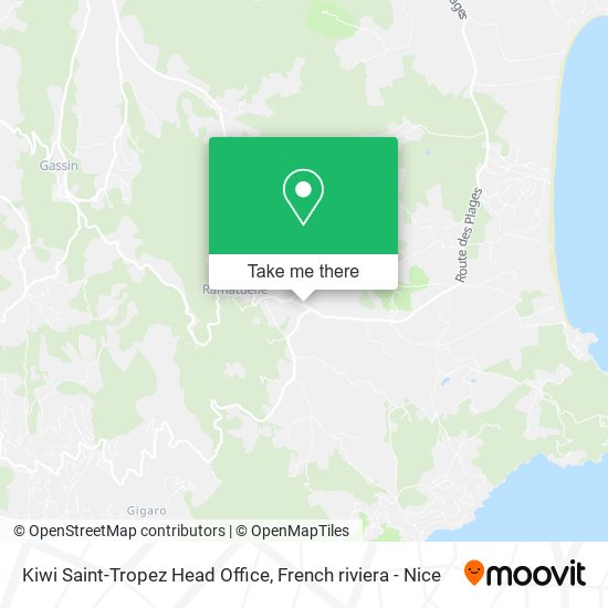 Kiwi Saint-Tropez Head Office map