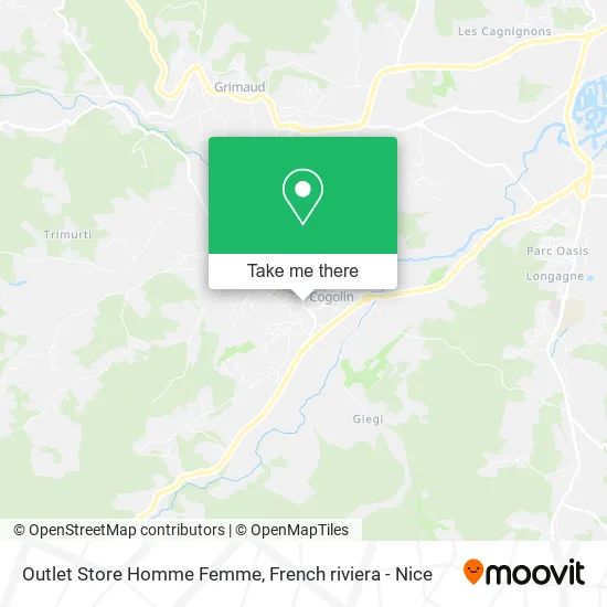 Outlet Store Homme Femme map