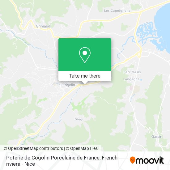 Poterie de Cogolin Porcelaine de France map