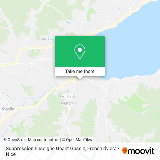 Suppression Enseigne Géant Gassin map