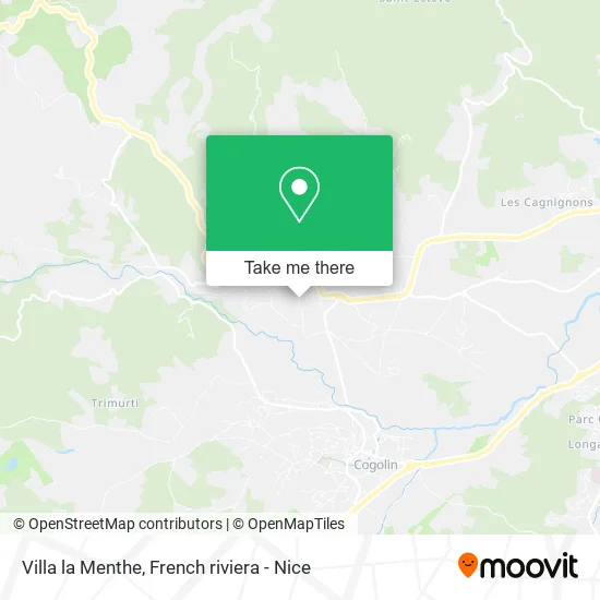 Villa la Menthe map