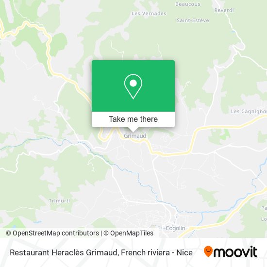 Restaurant Heraclès Grimaud map