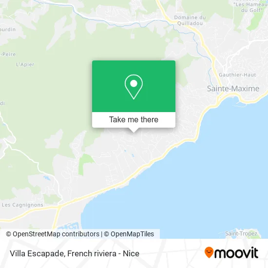 Villa Escapade map
