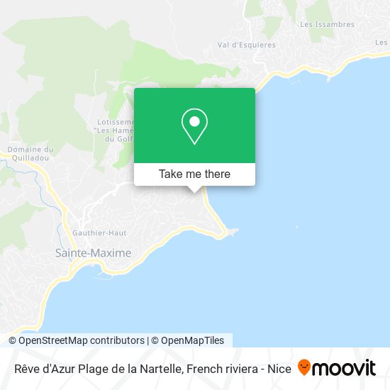 Rêve d'Azur Plage de la Nartelle map