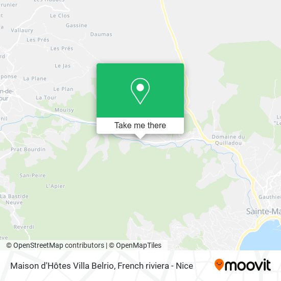 Maison d'Hôtes Villa Belrio map
