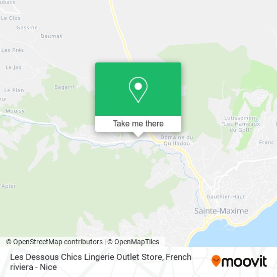 Les Dessous Chics Lingerie Outlet Store map