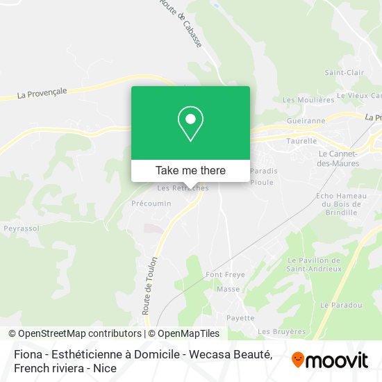 Fiona - Esthéticienne à Domicile - Wecasa Beauté map