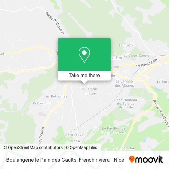 Boulangerie le Pain des Gaults map