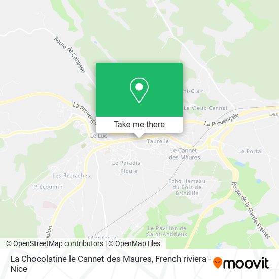 La Chocolatine le Cannet des Maures map