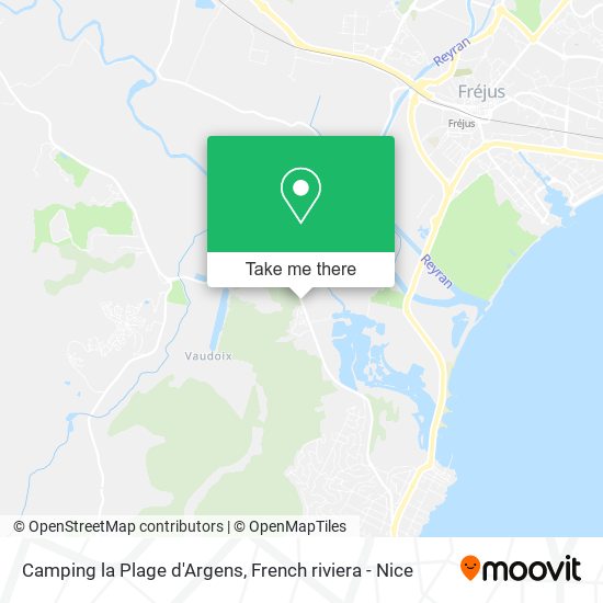 Camping la Plage d'Argens map