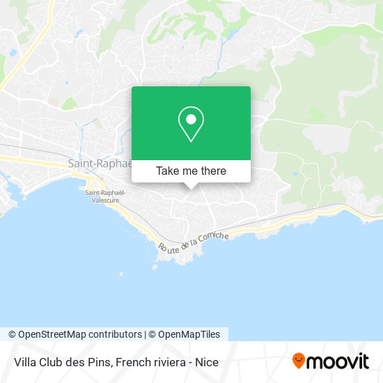 Villa Club des Pins map