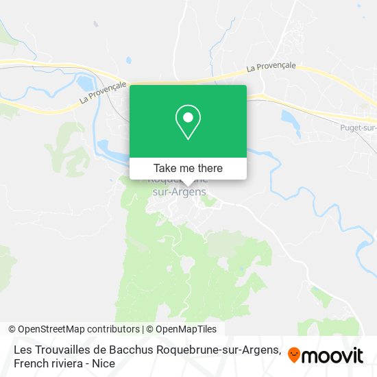 Les Trouvailles de Bacchus Roquebrune-sur-Argens map