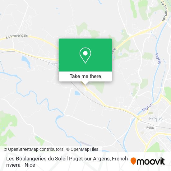 Mapa Les Boulangeries du Soleil Puget sur Argens