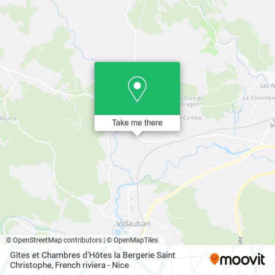 Gîtes et Chambres d'Hôtes la Bergerie Saint Christophe map