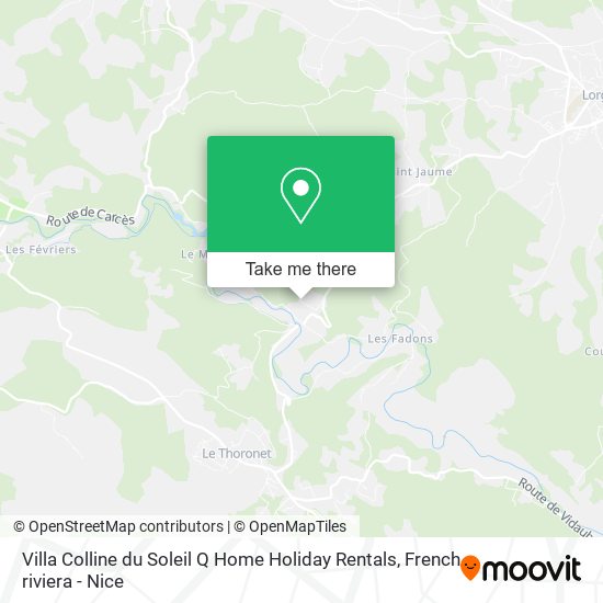 Villa Colline du Soleil Q Home Holiday Rentals map