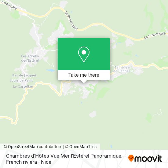 Chambres d'Hôtes Vue Mer l'Estérel Panoramique map