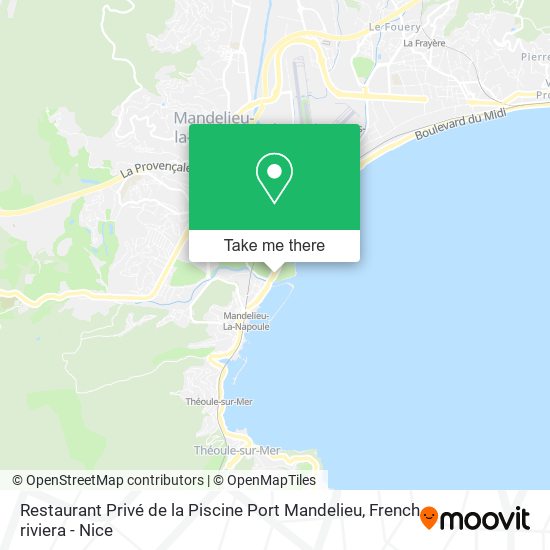 Restaurant Privé de la Piscine Port Mandelieu map